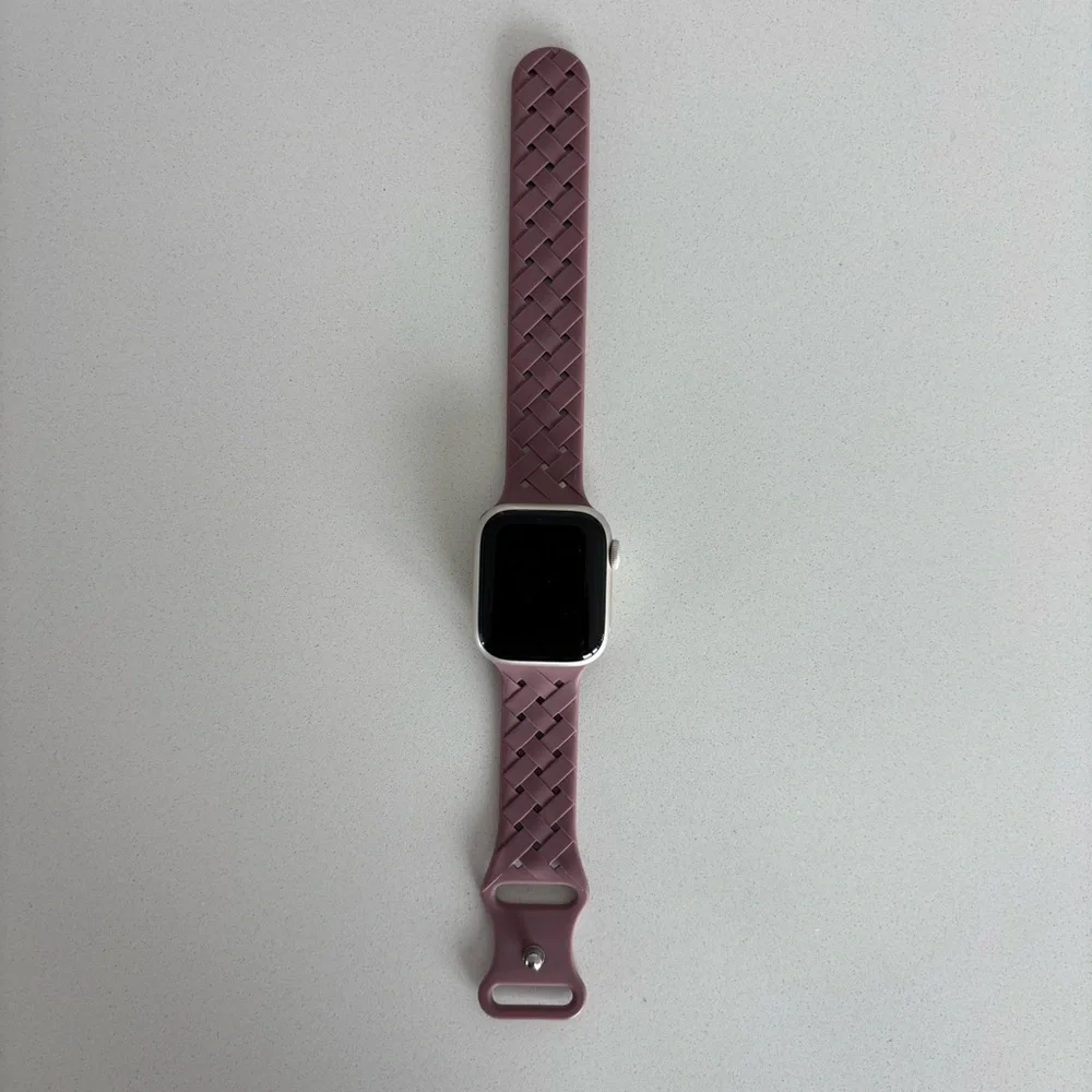 38/40/41 MM mauve purple/brown woven Apple Watch silicone band